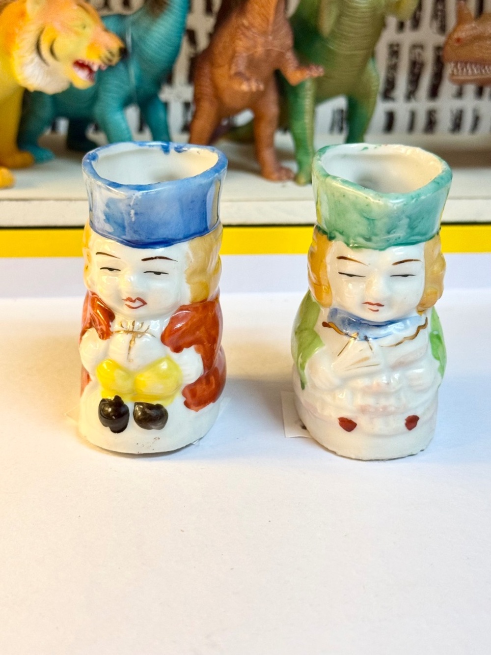 Two vintage miniature Toby creamers